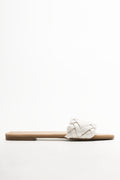 Weave Mule Sandal White (1)