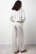 Linen Pin Stripe Pants Stone (3)