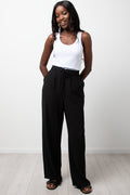Crinkle Pants Black