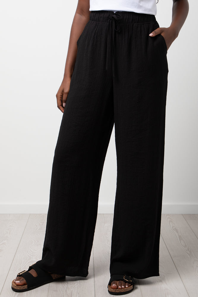 Crinkle Pants Black (1)