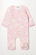 Bunny Printed Babygrow Pink