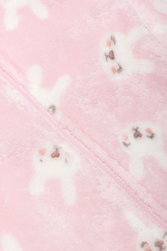 Bunny Printed Babygrow Pink
