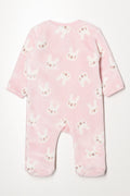 Bunny Printed Babygrow Pink (2)