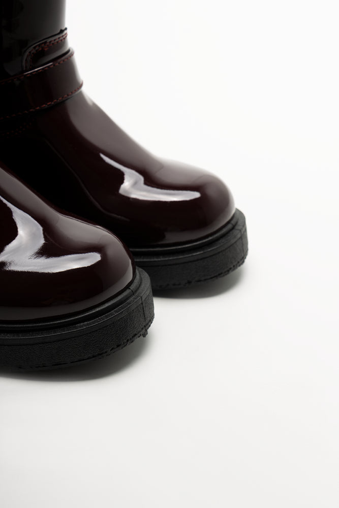 Star Double Strap Boots Burgundy (2)