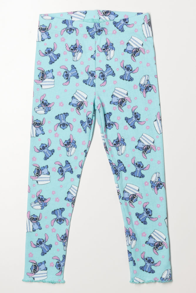 Lilo And Stitch Rib Leggings Blue