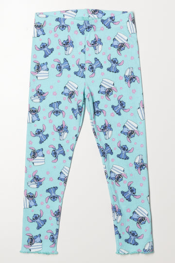 Lilo And Stitch Rib Leggings Blue
