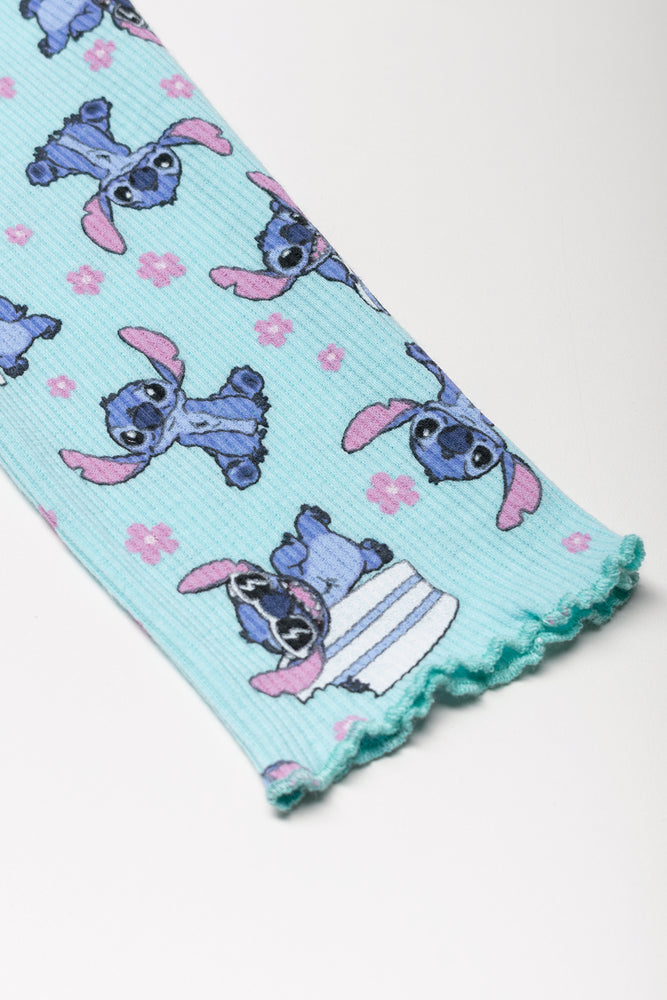 Lilo And Stitch Rib Leggings Blue (1)
