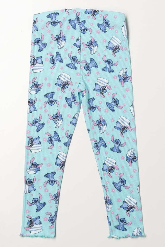 Lilo And Stitch Rib Leggings Blue (2)