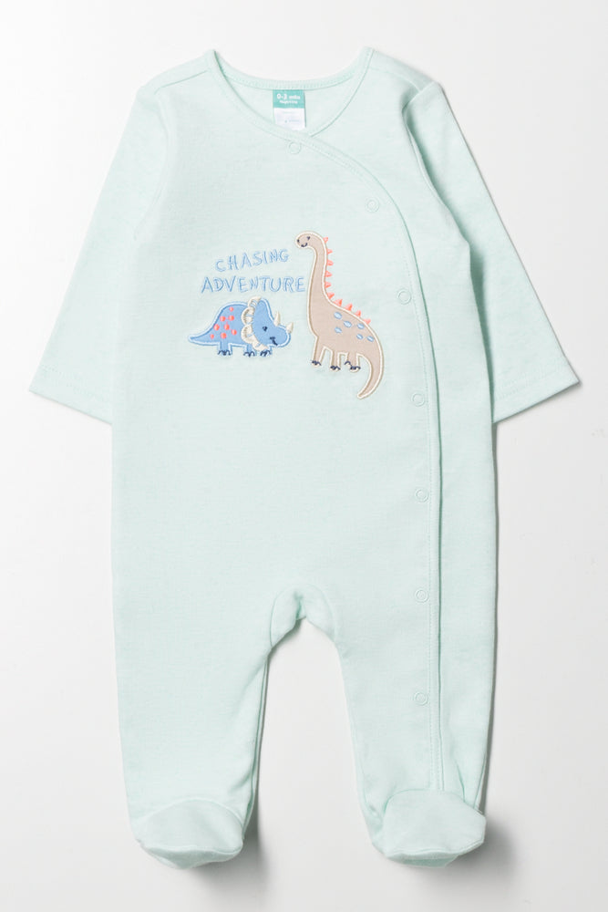 Dinosaur Babygrow Green