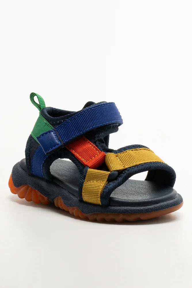 Double Strap Velcro Sandal Multi (1)