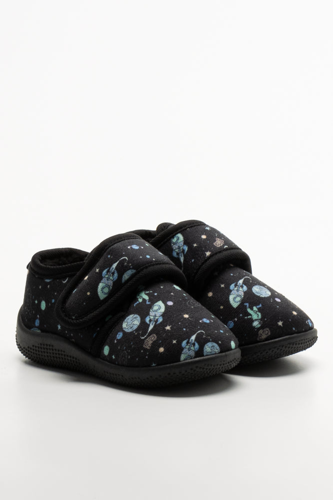 Spaceship Slippers Black
