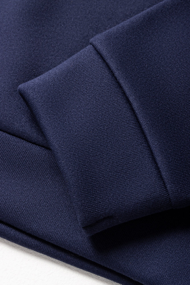 Knit Hooded Tracktop Navy