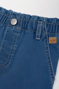 Mini Mom Paperbag Denim Jeans Blue (1)