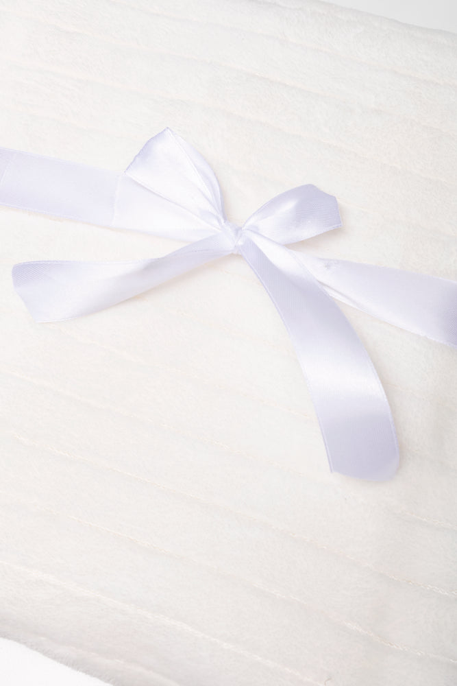 Rib Waffle Blanket White