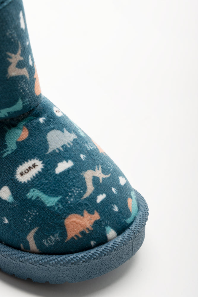 Dinosaur Comfort Boots Blue (2)
