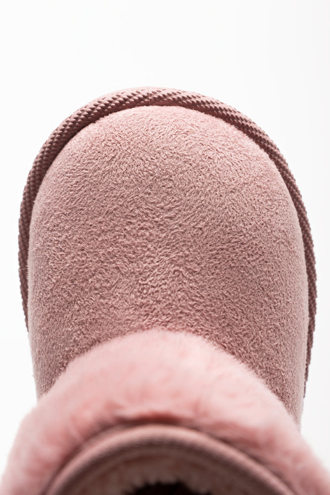 Heart Fur Comfort Boots Pink (4)