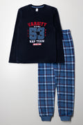 Varsity Of Bedtime Pyjama Set Navy