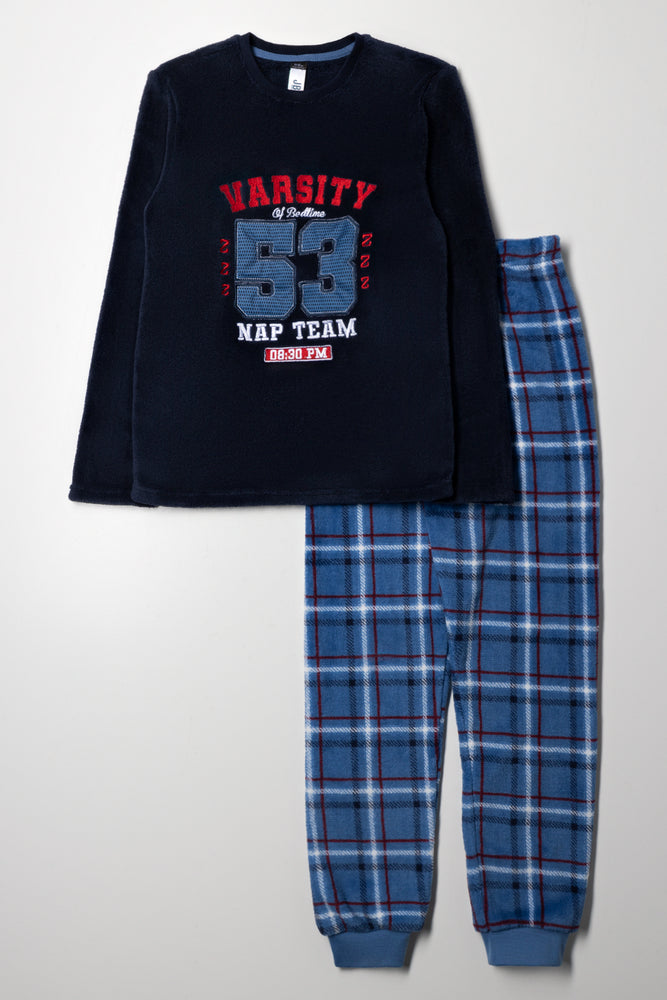 Varsity Of Bedtime Pyjama Set Navy