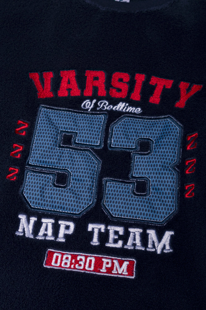 Varsity Of Bedtime Pyjama Set Navy (1)