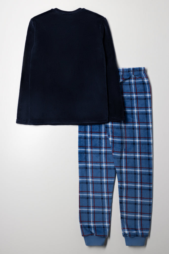 Varsity Of Bedtime Pyjama Set Navy (3)