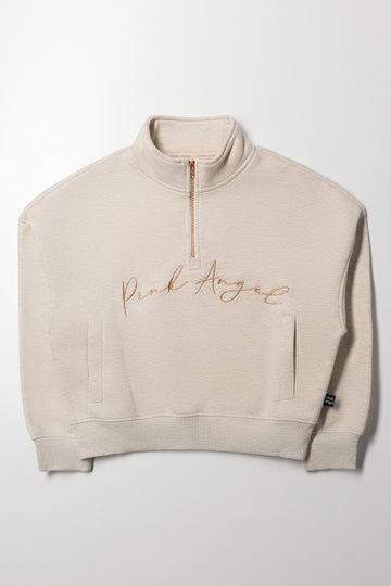 Quarter Zip Tracktop Natural