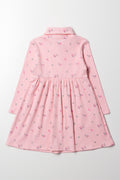 Floral Poloneck Dress Pink (2)