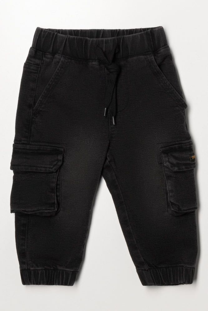 Cargo Denim Jeans Black