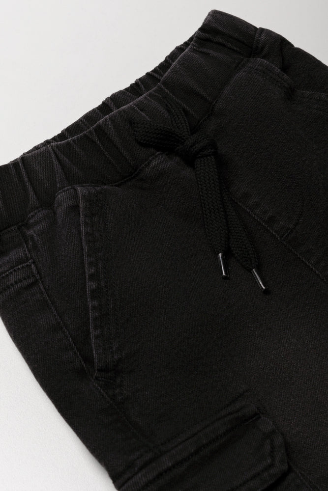 Cargo Denim Jeans Black