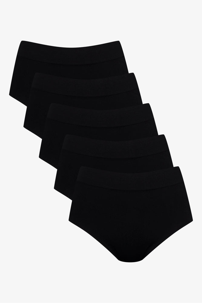 5 Pack Seamfree Briefs Black (1)