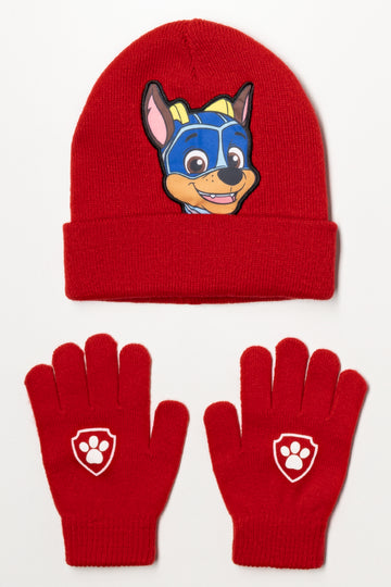 Paw Patrol Beanie And Gloves Set Red