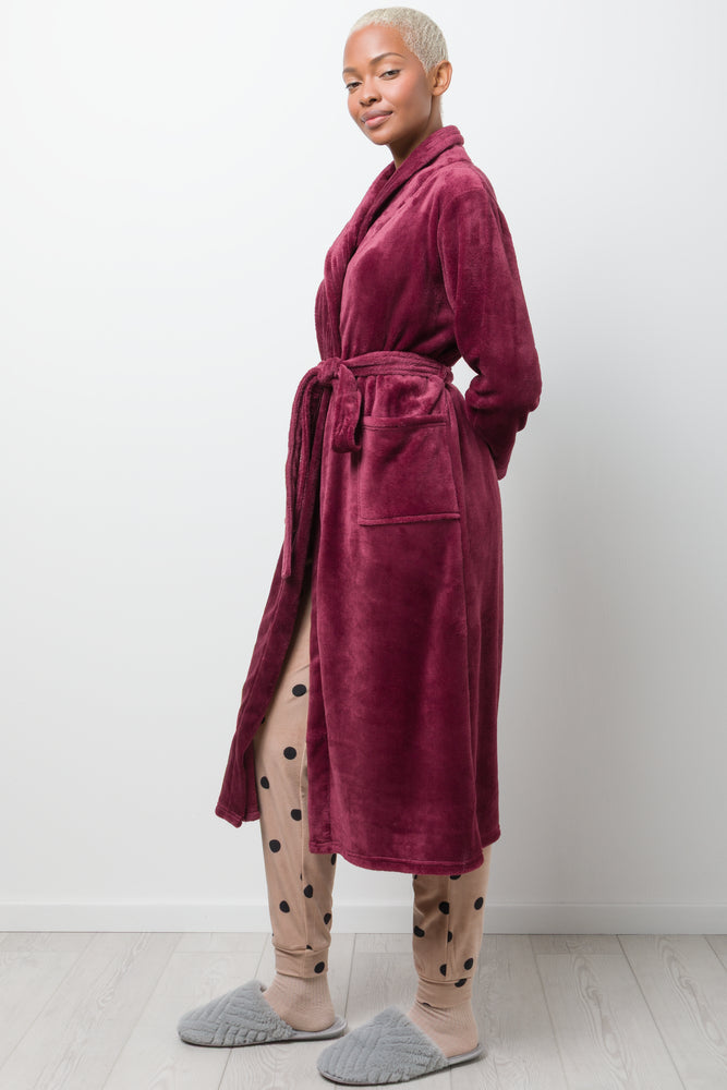 Shawl Collar Gown Purple