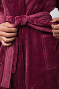 Shawl Collar Gown Purple (3)