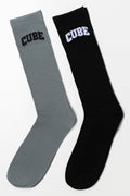 2 Pack Socks Light Grey And Black
