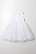 Layered Mesh Dress With Belt White (2)