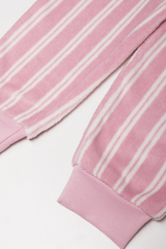 Fleece Popcorn Pyjamas Pink (2)