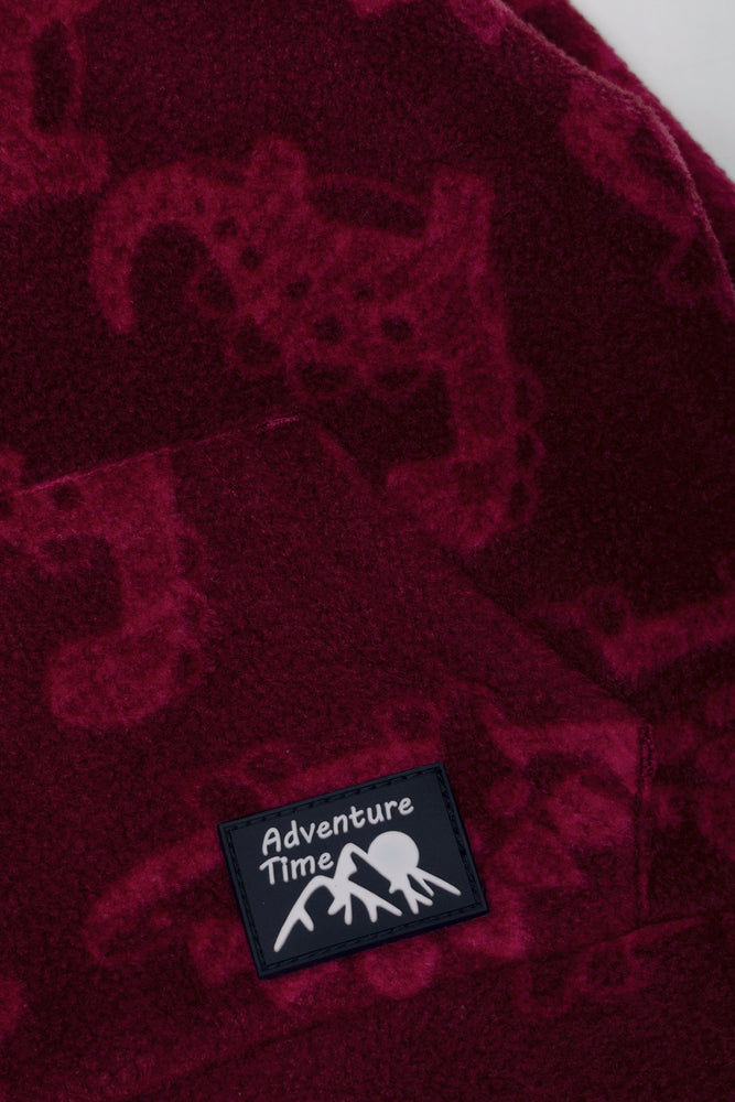 Dinosaur Hoodie Burgundy