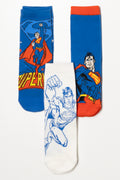 Superman 3 Pack Socks Blue
