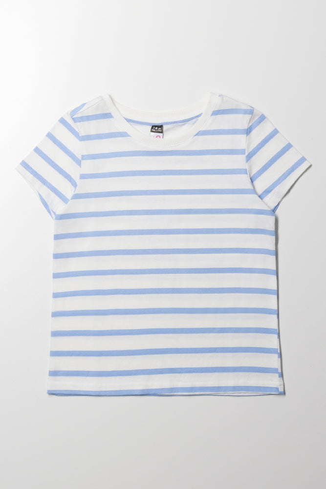 Stripe Short Sleeve T-Shirt Blue And White