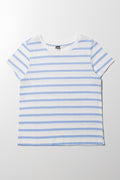 Stripe Short Sleeve T-Shirt Blue And White