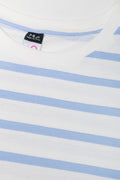 Stripe Short Sleeve T-Shirt Blue And White (1)