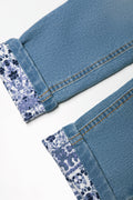 Lined Cuff Denim Jean Light Blue (1)