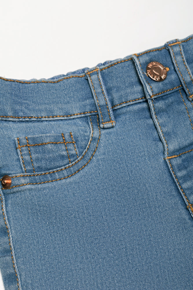 Lined Cuff Denim Jean Light Blue (2)