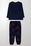 Spider-Man Long Sleeve Fleece Pyjama Set Navy (3)