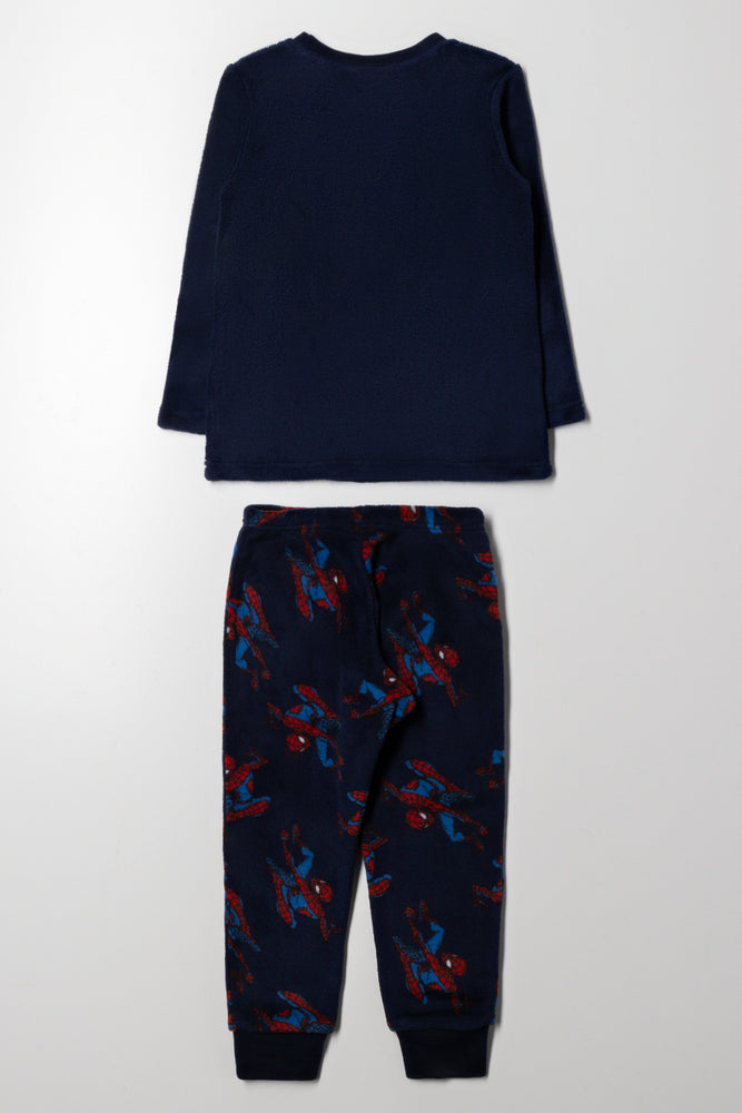 Spider-Man Long Sleeve Fleece Pyjama Set Navy (3)