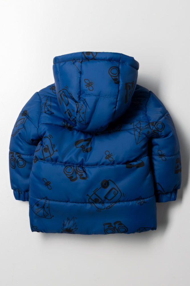 Transport Quilted Puffer Jacket Blue (2)