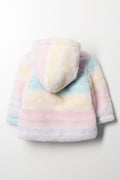 Faux Fur Jacket With Zip Multi (2)