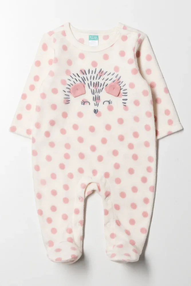 Hedgehog Babygrow Pink