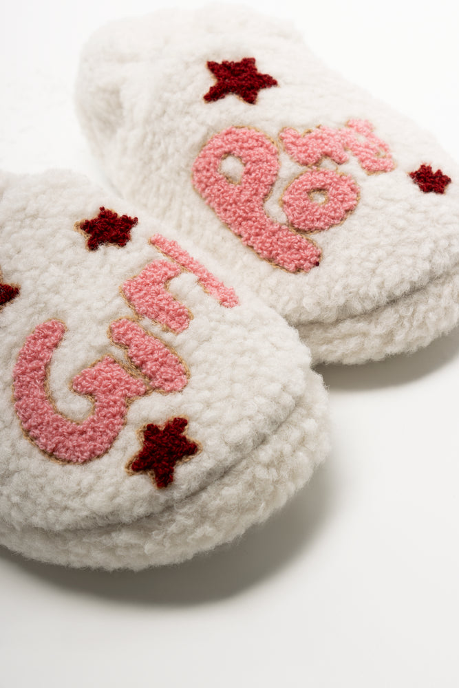 Girl Power Slippers Cream (2)
