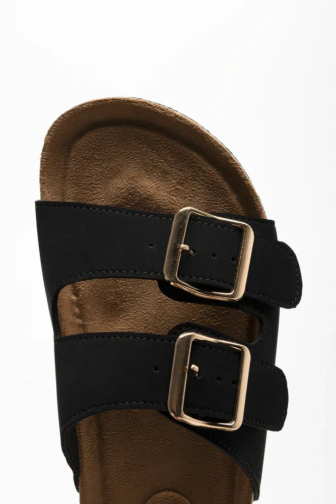 Double Strap Sandal Black (4)