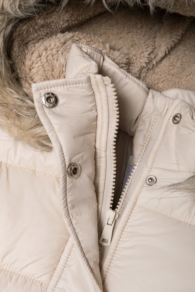 Long Fur Hooded Puffer Jacket Natural (1)